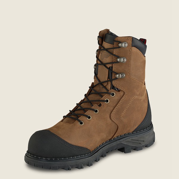 Safety Støvler Herre - Red Wing Burnside - 8-Inch Waterproof Toe - Brune/Sort - CNLGRD-927